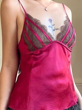 Vintage Victoria’s Secret Satin and Lace Camisole Top